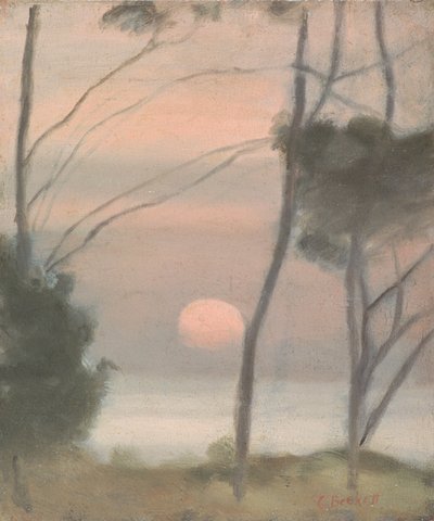 Moonrise, Mentone by Clarice Beckett